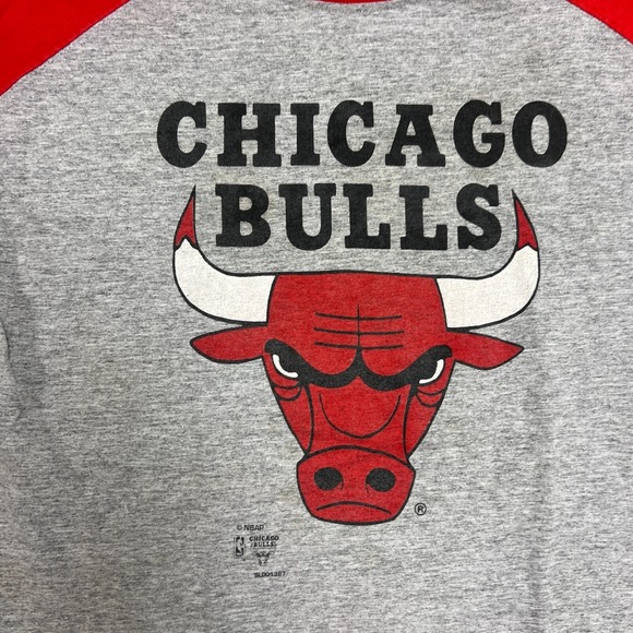 Vintage Chicago Bulls Shirt Mens Medium Gray 1990s Salem Sportswear - Picture 3 of 10